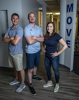 Dr. Cullen Fahey, Dr. Mitchell Rasmussen, and Katelyn Daugherty MS.