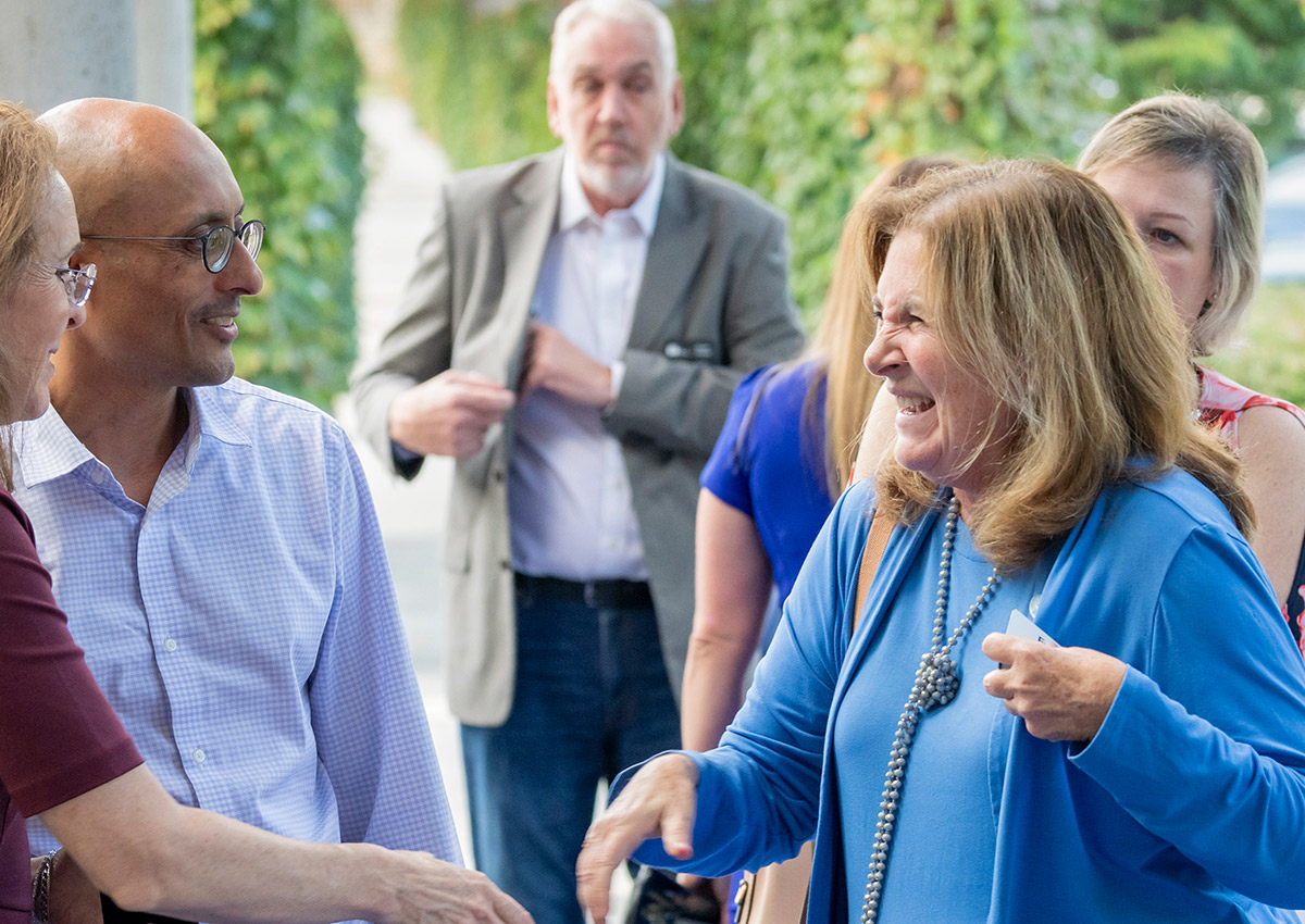 Kauffman Foundation Board Member Esther George attends the Spark Open House event