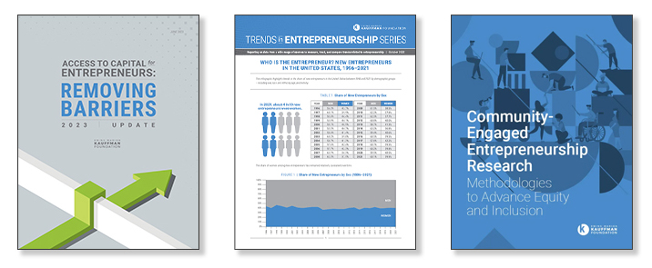 Snapshots of research reports from the Kauffman Foundation