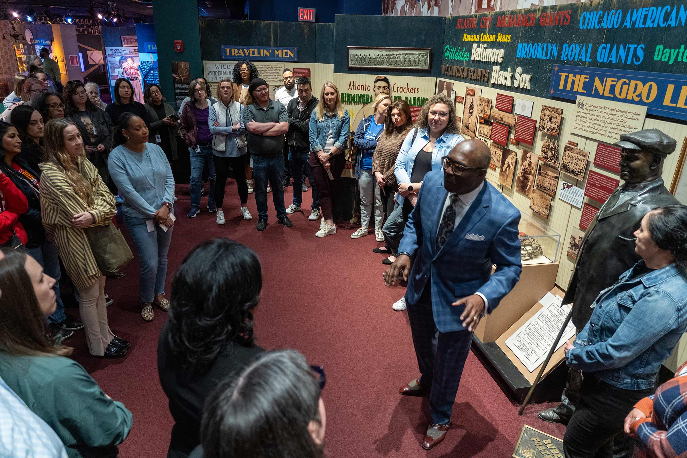 Kauffman associates visit the Negro Leagues Baseball Museum